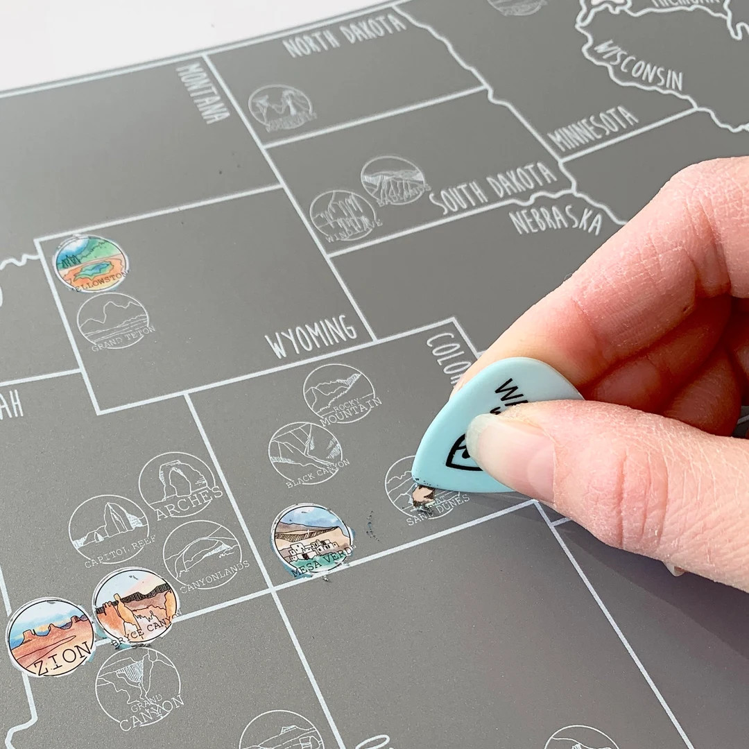 63 National Park Scratch off Map | Travel Gift for Dad | National Park Art | Christmas Gift Trave... | Etsy (US)