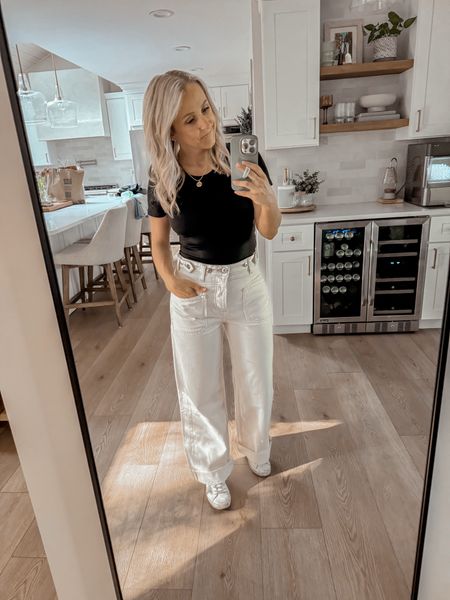 Fit checkkkkk. I found the most adorable white flare high waisted pants from free people and this black contour bodysuit from Aritzia is to die for! 

#LTKFindsUnder50 #LTKFindsUnder100 #LTKSeasonal