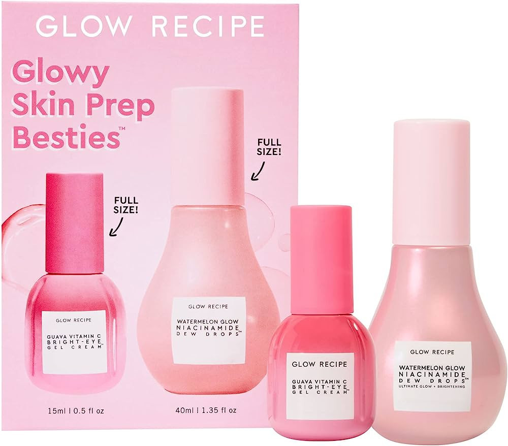 Glow Recipe - Glowy Skin Prep Besties - Watermelon Niacinamide Dew Drops (40ml) + Guava Vitamin C... | Amazon (US)