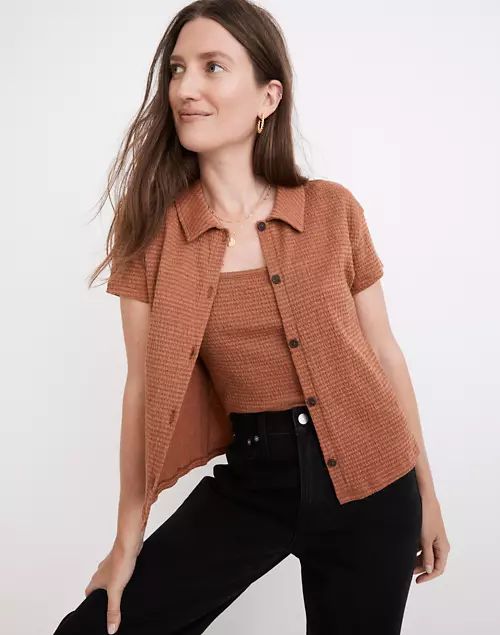 Knit Textured Button-Front Shirt | Madewell