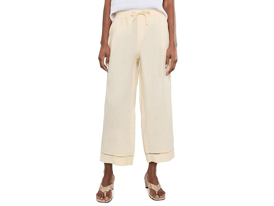 Splendid Stella Linen Trim Pants Women's Clothing Antique Pearl: LG (Women's 10-12) 25 | Zappos.com