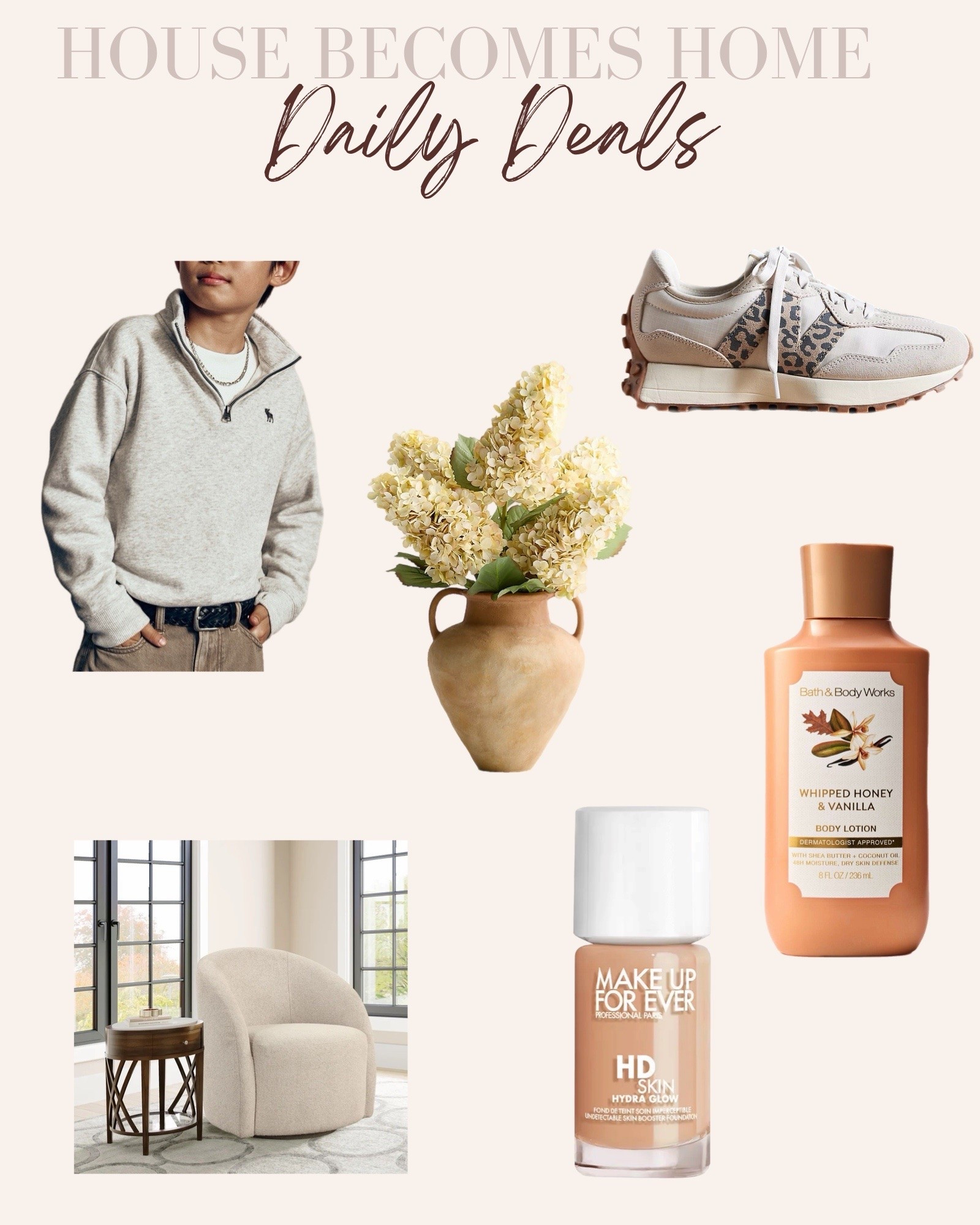 Daily deals!!!

Abercrombie Kids, Anthropologie, Crate & Barrel, accent chair, foundation, lotion, sales

#LTKSaleAlert #LTKBeauty #LTKKids