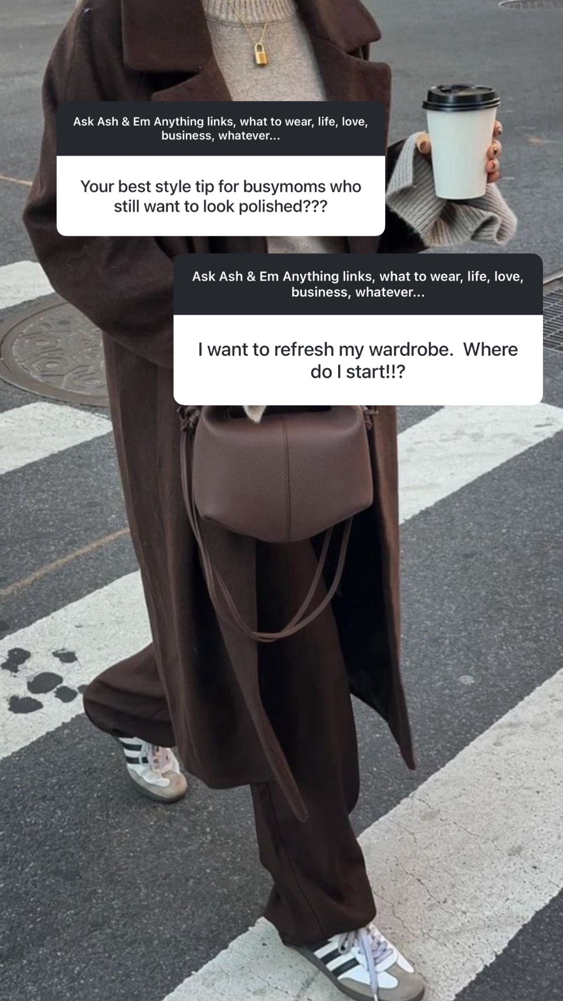 Busy mom elevated outfit ideas - elevated basics are key 