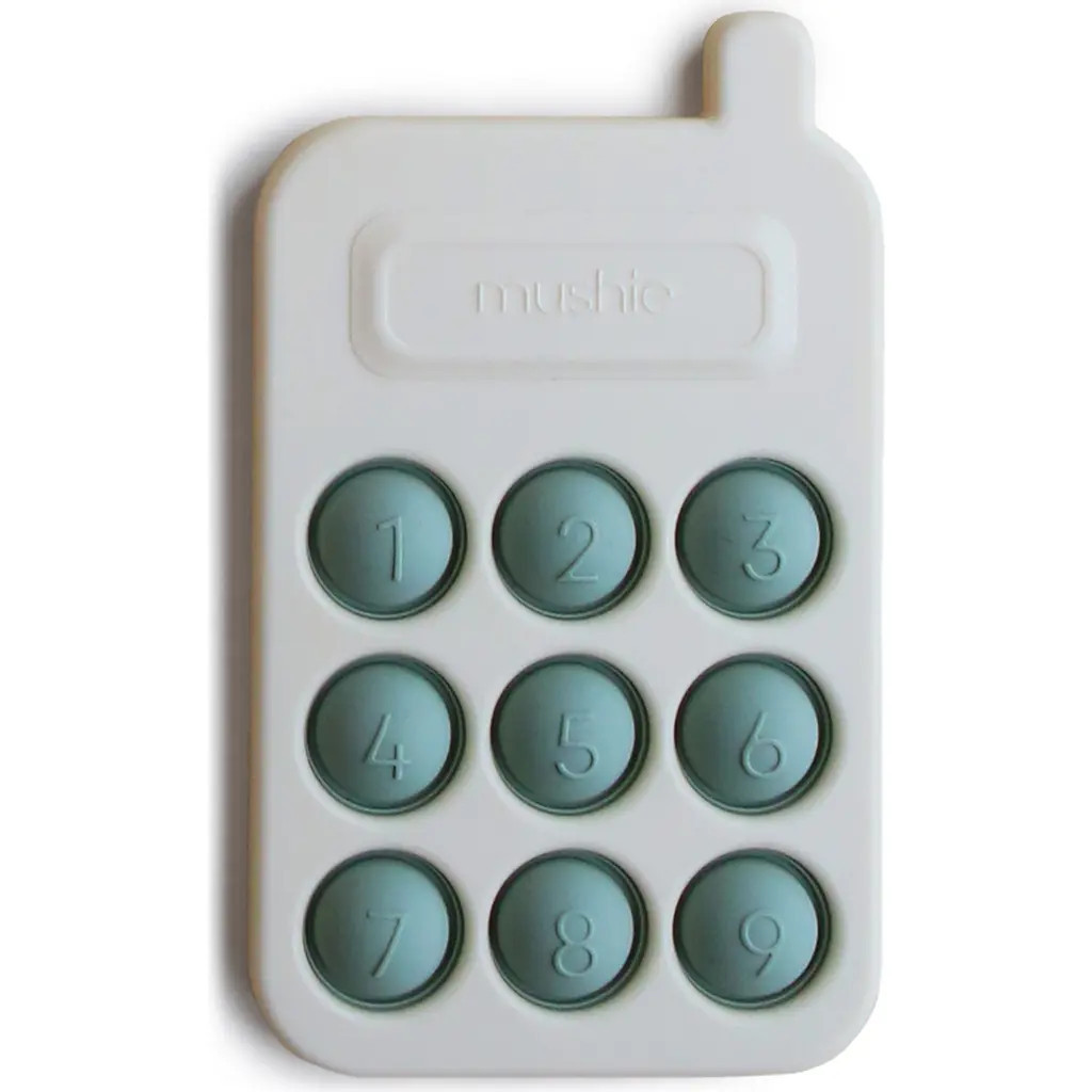 Mushie Phone Press Toy in Cambridge Blue at Nordstrom | Nordstrom