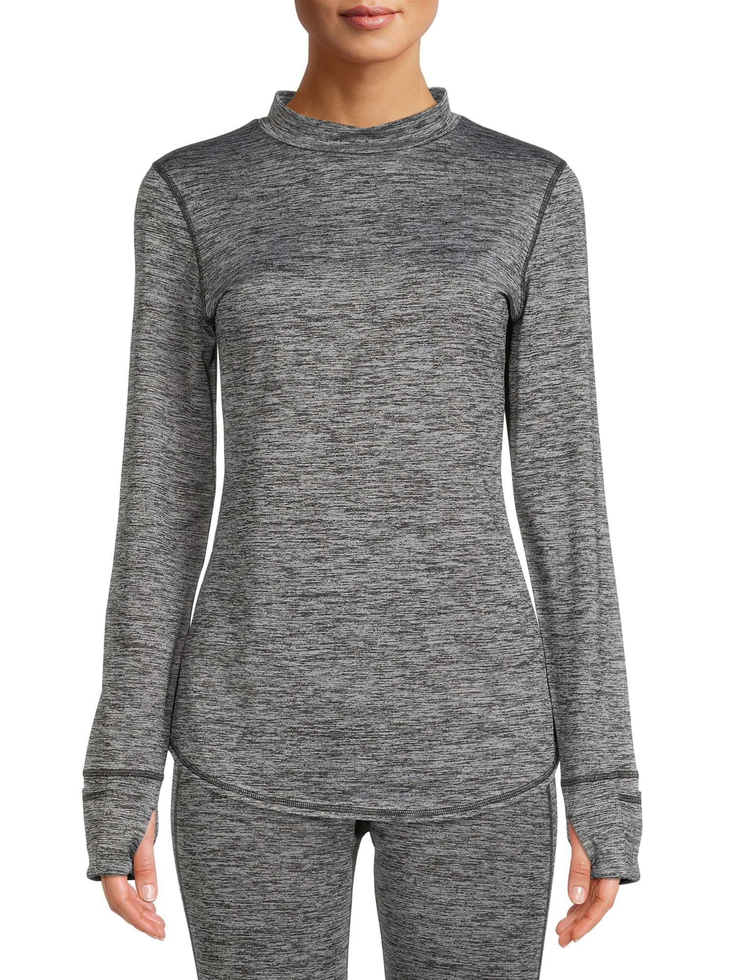 ClimateRight by Cuddl Duds Women's Plush Warmth Mock Neck Base Layer Top, Sizes XS to 4X | Walmart (US)