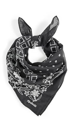 Madewell Women's Eyelet Bandana, Black Coal, One Size | Amazon (US)