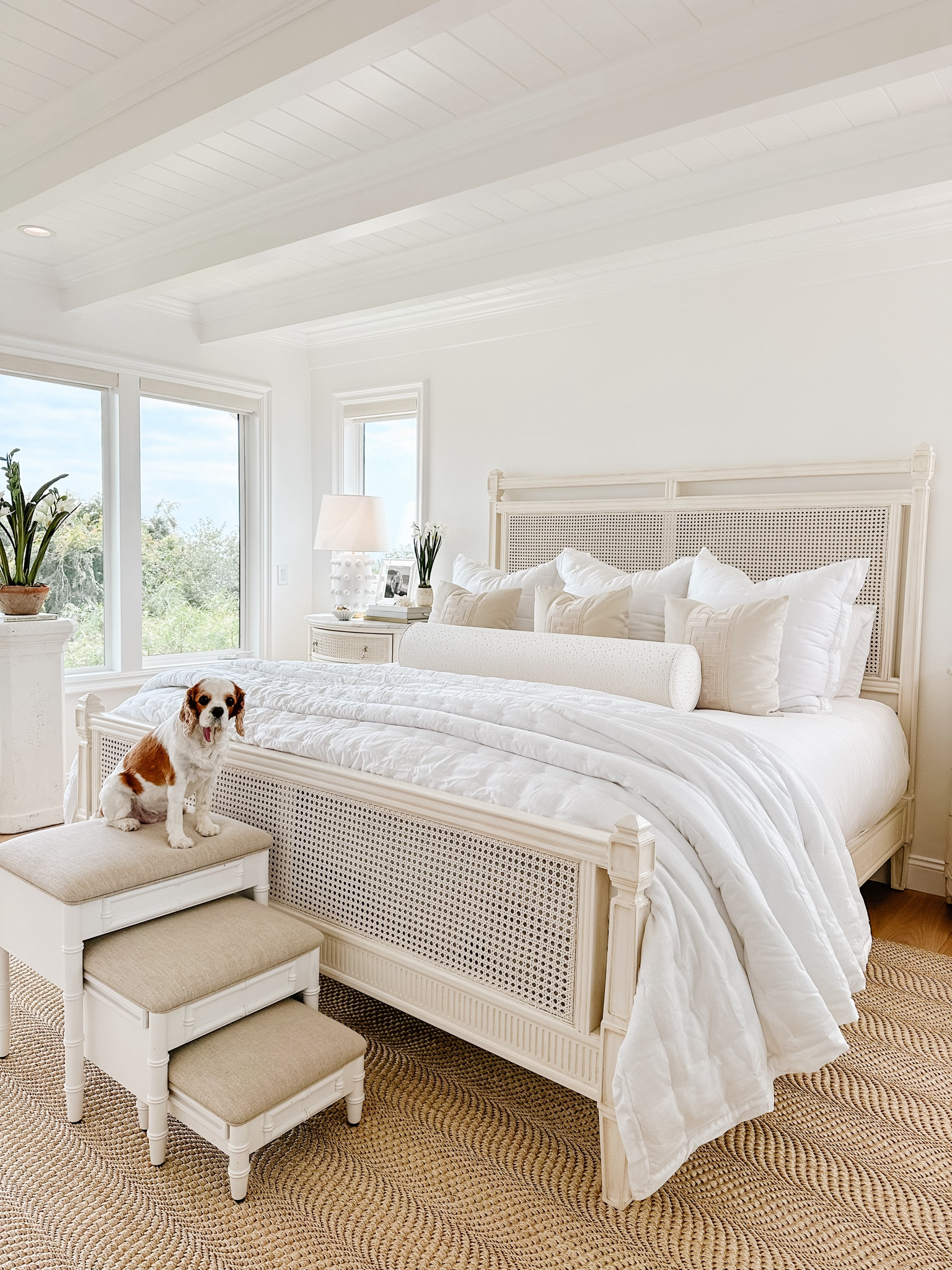 Bedroom details with new bedding 🤍🛌 
We place our sleeping pillows behind 3, 24” euros. In front of those I’ve layered 3, 20” soft velvet pillows. In front of those a 9”x 48” velvet bolster pillow. 

I found the oversized king comforter on Amazon to fill my large king size duvets. 
I finally have a big enough comforter to fill the corners and sides of my large king size duvets  

When ordering pillow inserts - 
22 inch insert for the 20 inch pillow cover 
27” or 28” insert for 24” euro pillow cover.
We like leaning back on a full pillow. 


#LTKSaleAlert #LTKHome