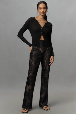 TND Fleur Noir Sheer Lace Pants | Anthropologie (US)