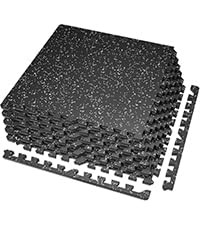 SUPERJARE 0.4'' Thick 6 Pcs 24 Sq Ft Rubber Top Exercise Equipment Mats, High Density EVA Foam Ma... | Amazon (US)