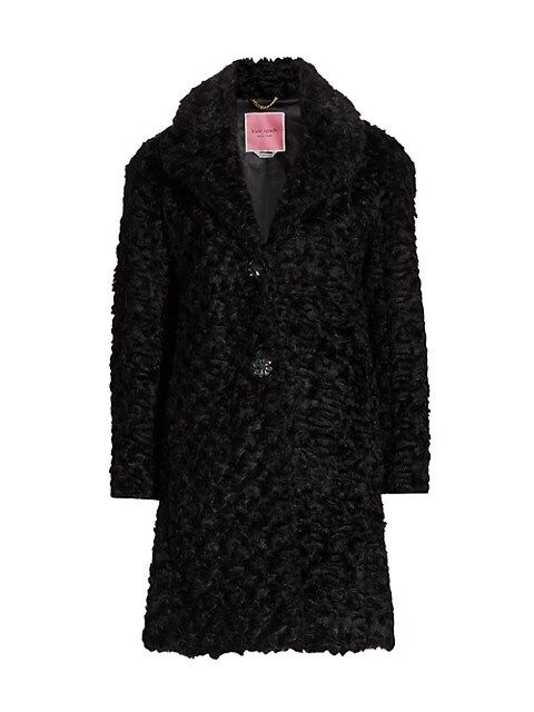 Teddy Jewel Button Coat | Saks Fifth Avenue