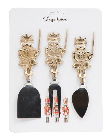 3pk Nutcracker Mouse Cheese Knives | TJ Maxx