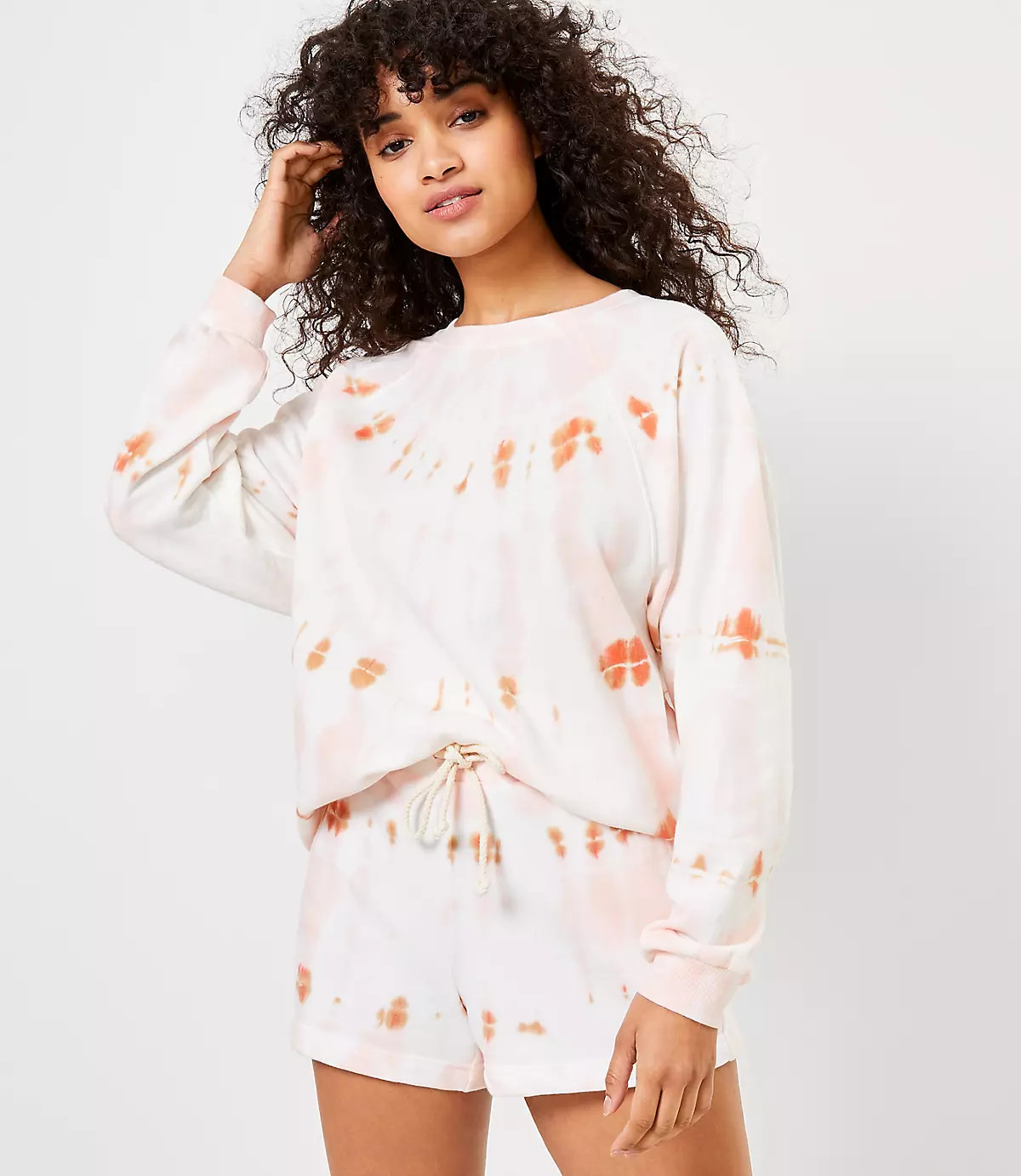 Lou & Grey Tie Dye Oversized Terry Sweatshirt | LOFT | LOFT