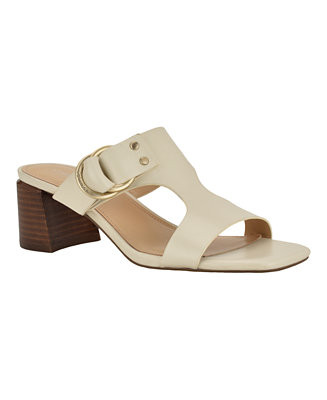 Calvin Klein Women's Vevia Block Heel Slip-On Sandals - Macy's | Macy's