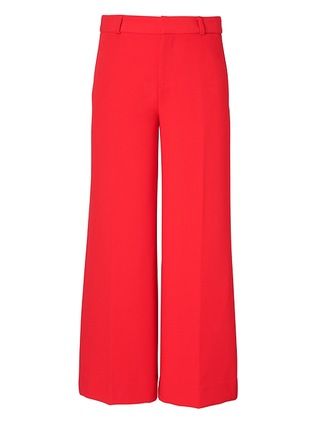 Banana Republic Womens Blake Wide Leg-Fit Cropped Bi-Stretch Pant Red Size 12 | Banana Republic US