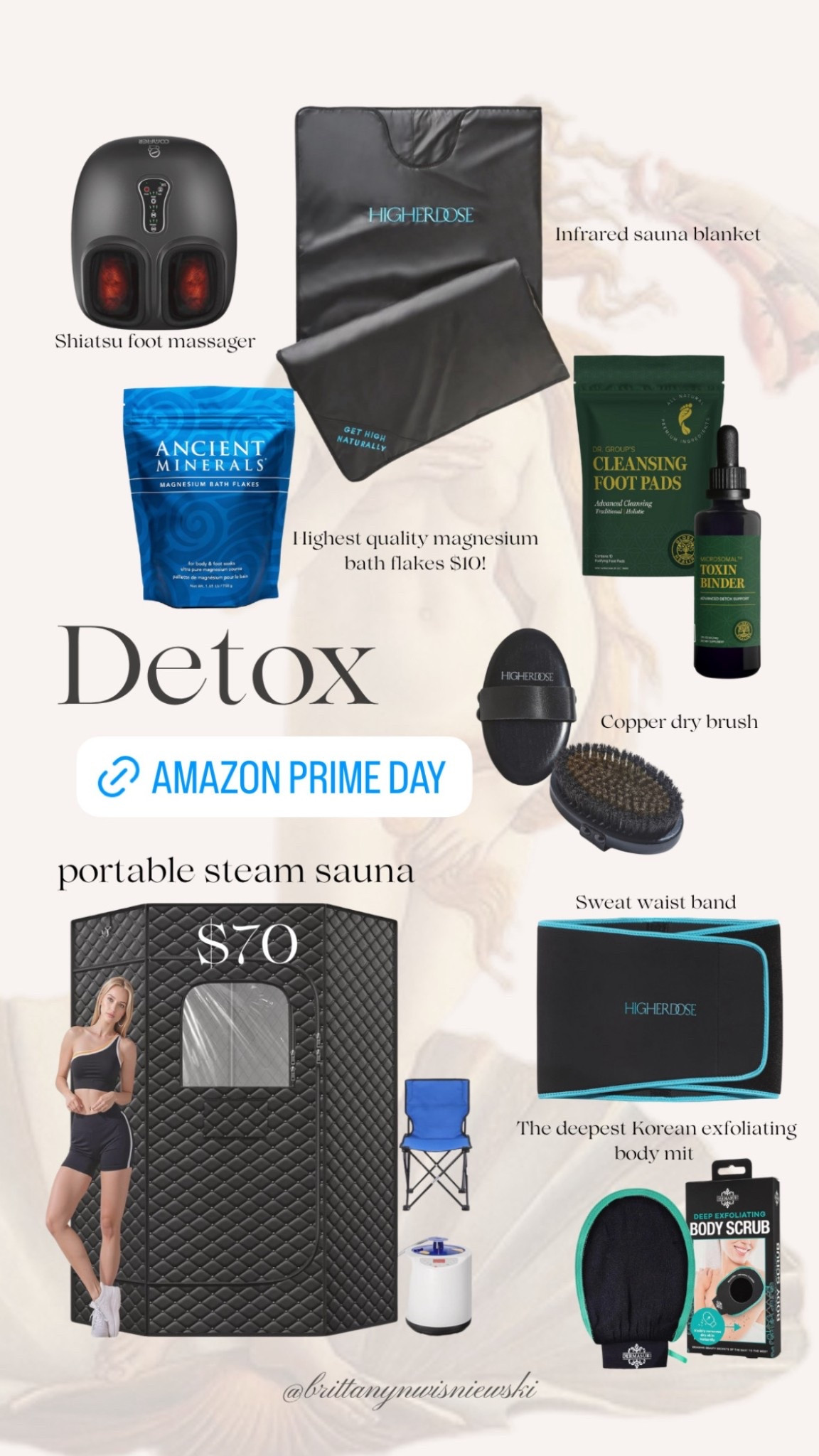 🧖‍♀️ Amazon At-Home Detox Spa Essentials 🌿✨
Everything you need to recreate a full-body detox spa right from home — no appointments, no travel, just total rejuvenation 🛁💆‍♀️

This Amazon Prime Day detox spa roundup includes my go-to tools for cleansing, circulation, lymphatic drainage, and relaxation:
✔️ Castor oil + detox pads for overnight belly button therapy
✔️ Foot reflexology massager for tension relief
✔️ Portable steam sauna for sweating out toxins
✔️ Copper dry brush for exfoliation + lymph flow
✔️ Magnesium bath flakes for deep relaxation
✔️ Global Healing’s detox + toxin binder supplements
✔️ HigherDOSE sauna blanket + stomach sweat band for infrared sweat sessions

🌱 Ideal for reducing inflammation, easing bloating, boosting energy + clearing skin — all from the comfort of your bathroom!

✨ Tap to shop your Amazon at-home spa detox kit
#AmazonDetoxSpa #AtHomeSpaDay #DetoxRoutine #CastorOilDetox #HigherDose #FootReflexology #SteamSauna #LymphaticDrainage #DryBrushing #MagnesiumBath #BellyButtonDetox #GlobalHealingCenter #AmazonWellnessFinds #AmazonPrimeDayDeals #SelfCareAtHome #DetoxYourBodyNaturally #LTKWellness #LTKPrimeDay #LTKunder100 #LTKhome

#LTKActive #LTKHome #LTKSaleAlert