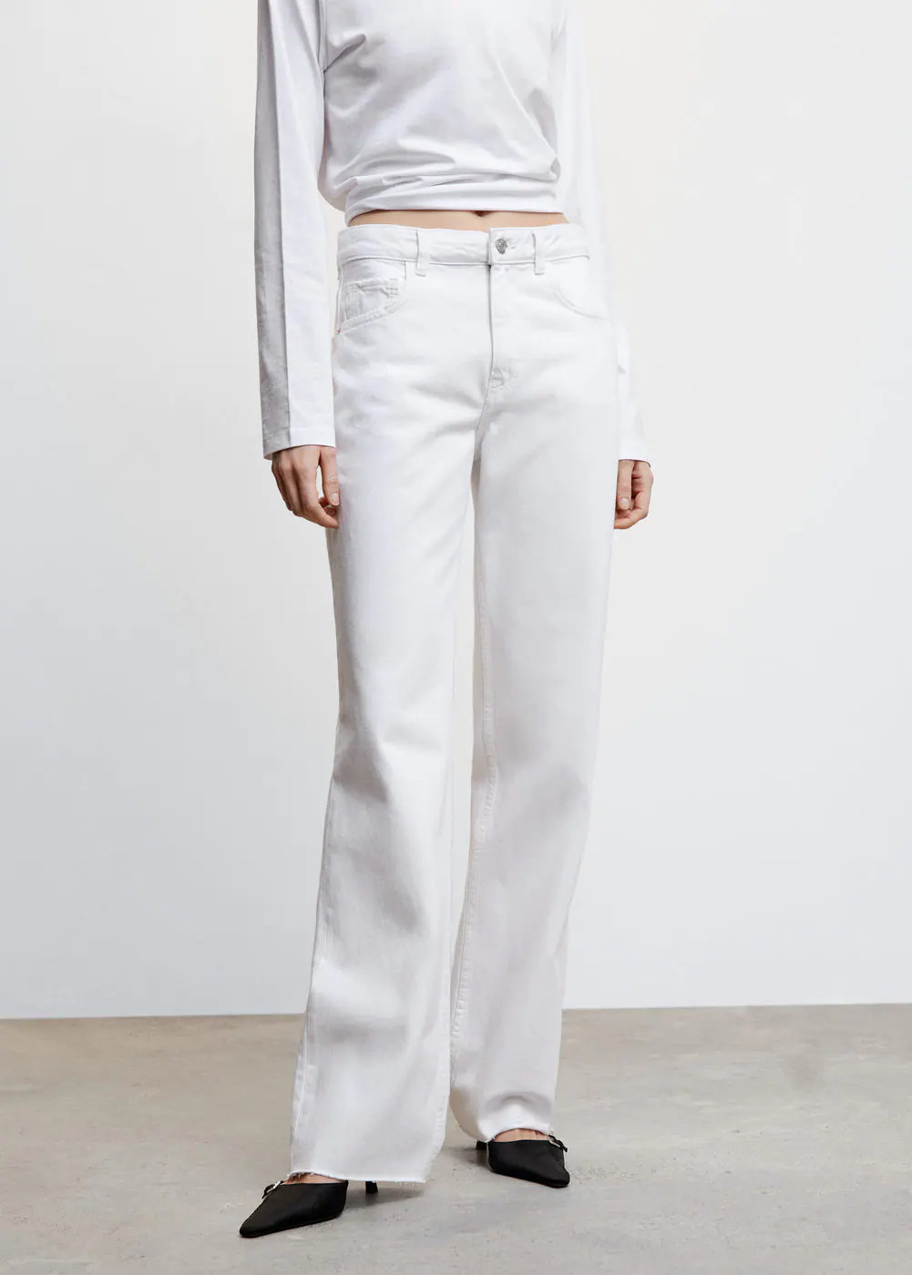 Jeans wideleg vita media | Mango IT
