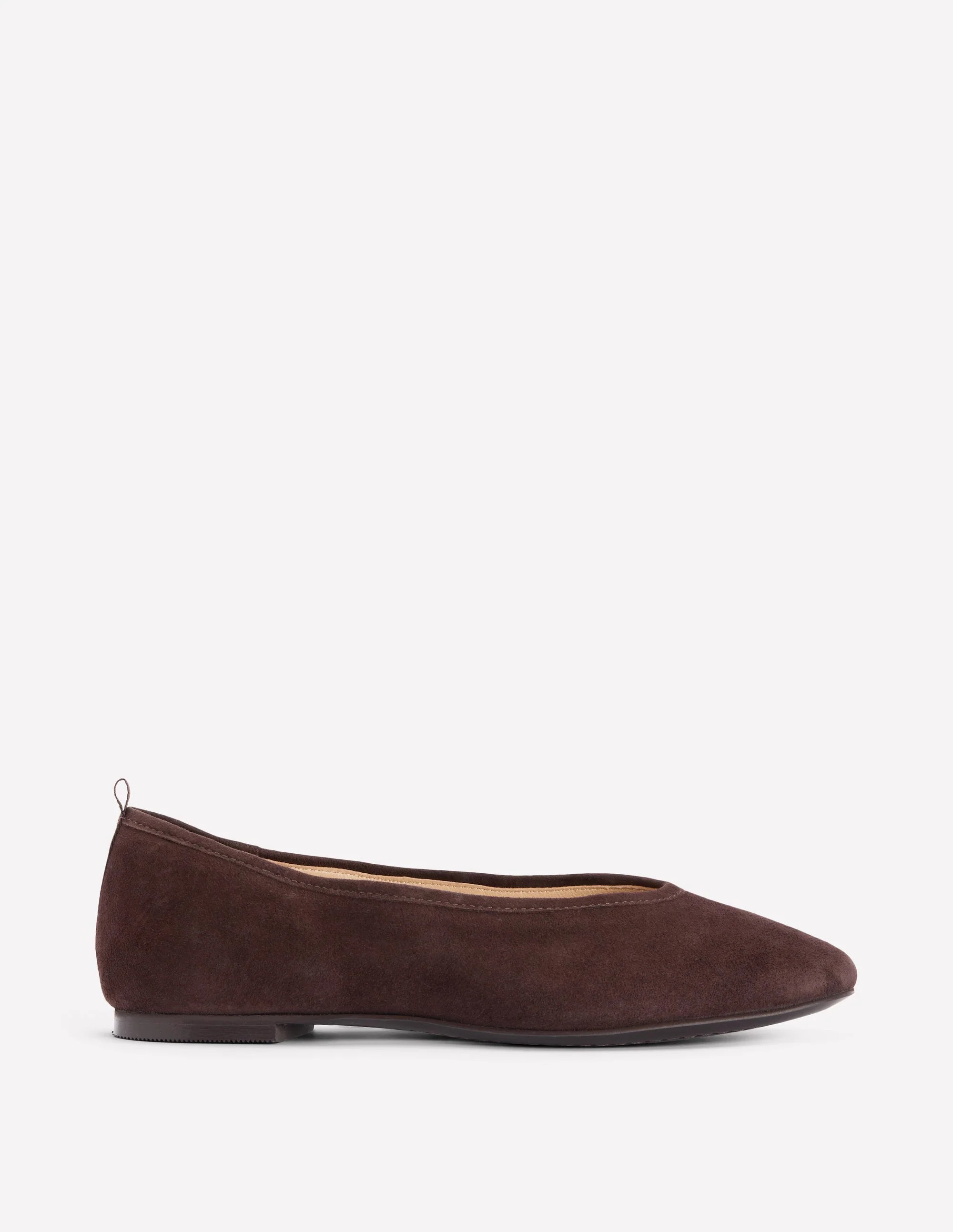 High Cut Ballet Flats-Bitter Chocolate | Boden UK