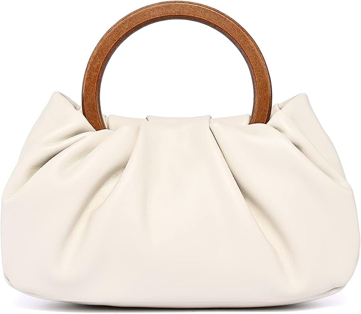 Evening Purse Clutch Bag and Cloud Dumpling Bag, Small Trendy Ruched Shoulder Croddbody Handbags wit | Amazon (US)
