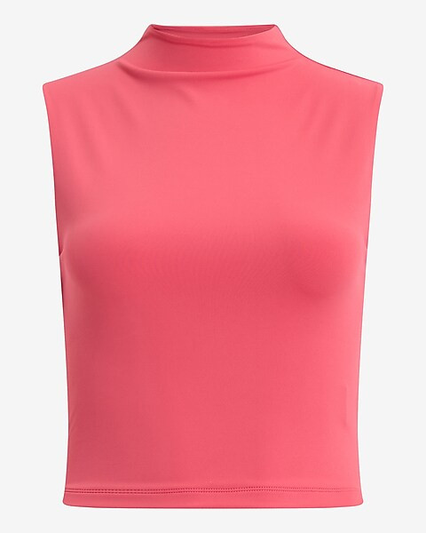 Body Contour High Compression Mock Neck Cropped Tank | Express
