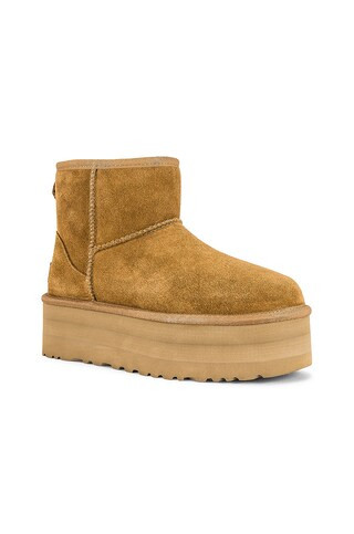 UGG Classic Mini Platform Bootie in Chestnut from Revolve.com | Revolve Clothing (Global)