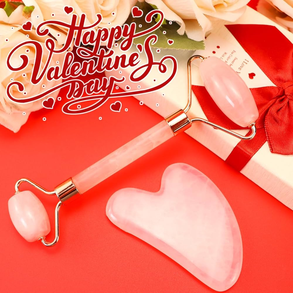 BAIMEI IcyMe Jade Roller & Gua Sha, Face Roller Redness Reducing Skin Care Tools, Self Care Pink ... | Amazon (US)