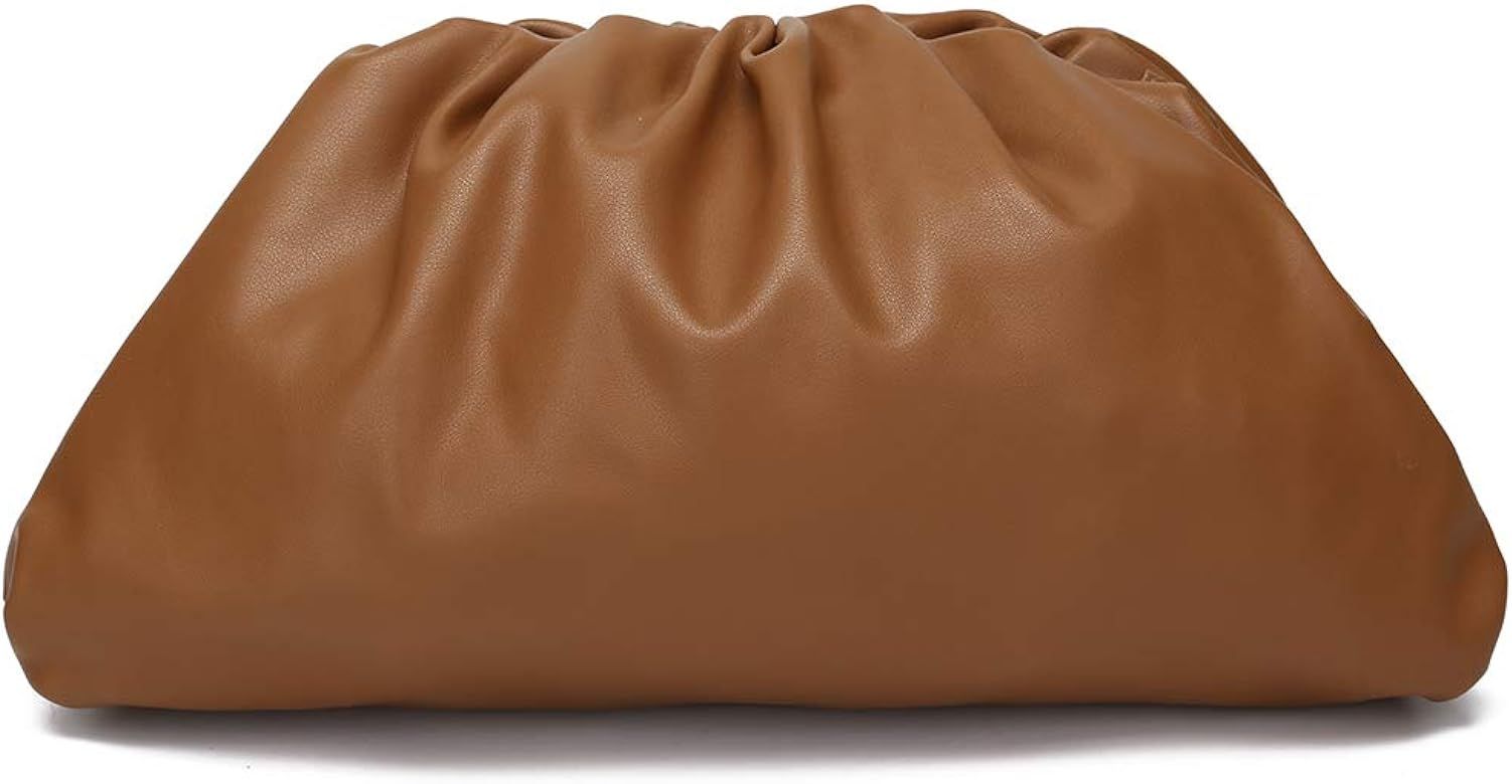 Dumpling Cloud Clutch Purses for Women Crossbody Bags Genuine Leather with Ruched Detail | Amazon (CA)