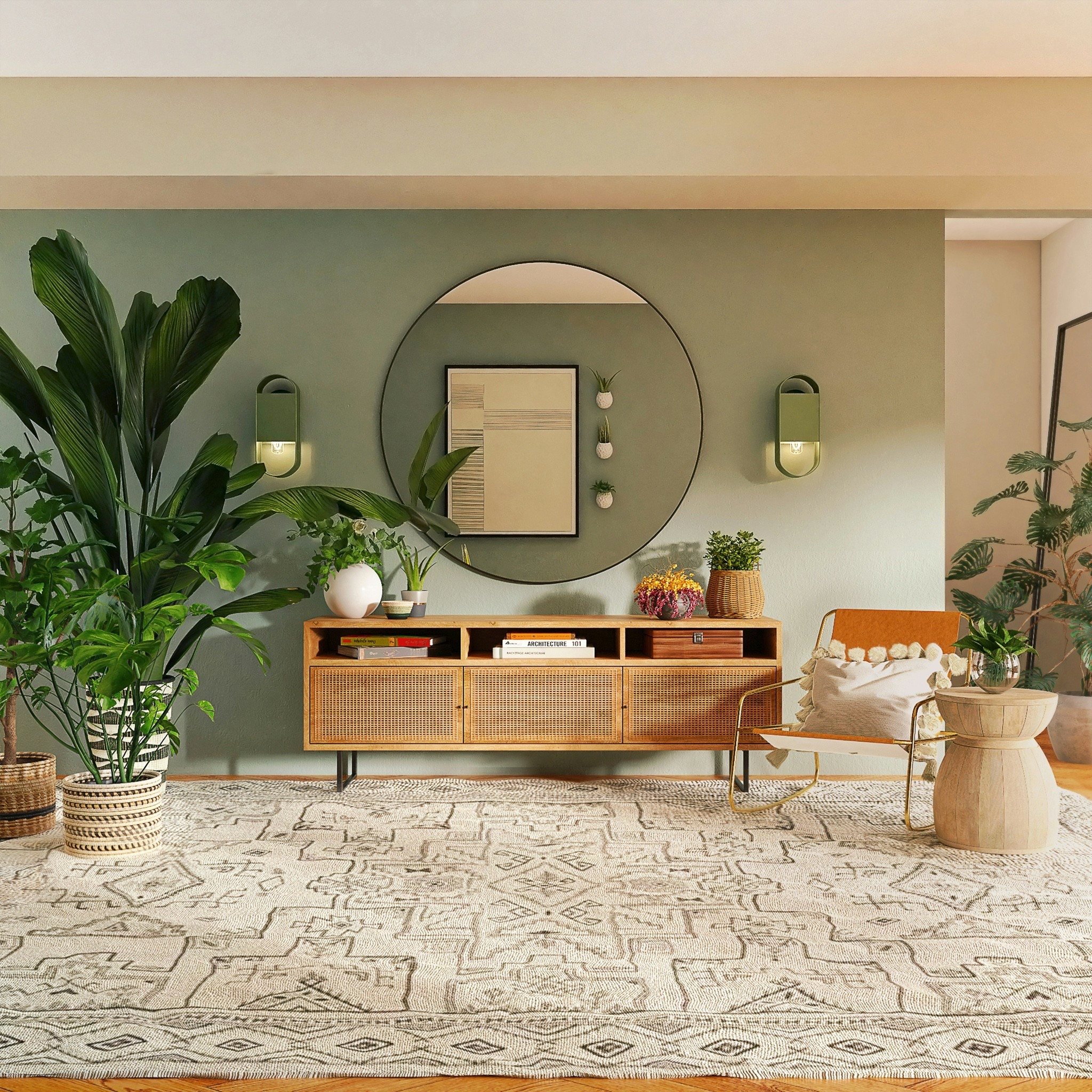 COZY + INTENTIONAL SPACE.
Creating a space that feels cozy and intentional doesn't require a total overhaul—just a few key layers. It starts with grounding pieces like a console table, an accent chair, and a good rug, plus a big mirror to open things up and bounce the light. But the real magic is in the finishing touches: a stylized decor book, flower pots, and plenty of plants to instantly bring the room to life. It's the easiest way to make a corner feel warm, fresh, and effortlessly lived-in. ✨🌿


Home Decor | Home Design | Interior Design | Interior Decor | Living room | Living Space | Decor Pieces | Design Pieces | Decor | Chic | Minimal | Simplicity | Elegance | Elegant | Sophisticated | Home Décor | Brown | Beige | Nude | Soft Tones | Warm summer colors

#LTKdayinmylife #LTKmomlife #LTKHome