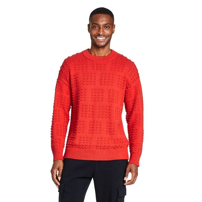 Men's Textured Sweater - LEGO® Collection x Target Red | Target