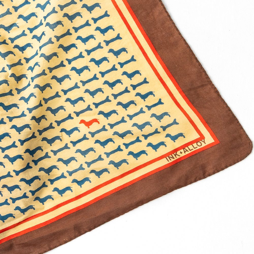 Olivia Square Scarf Dachshund Print | INK+ALLOY