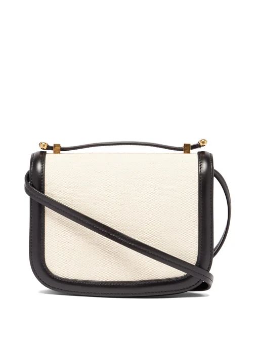 Leather-trim canvas cross-body bag | Matches (US)