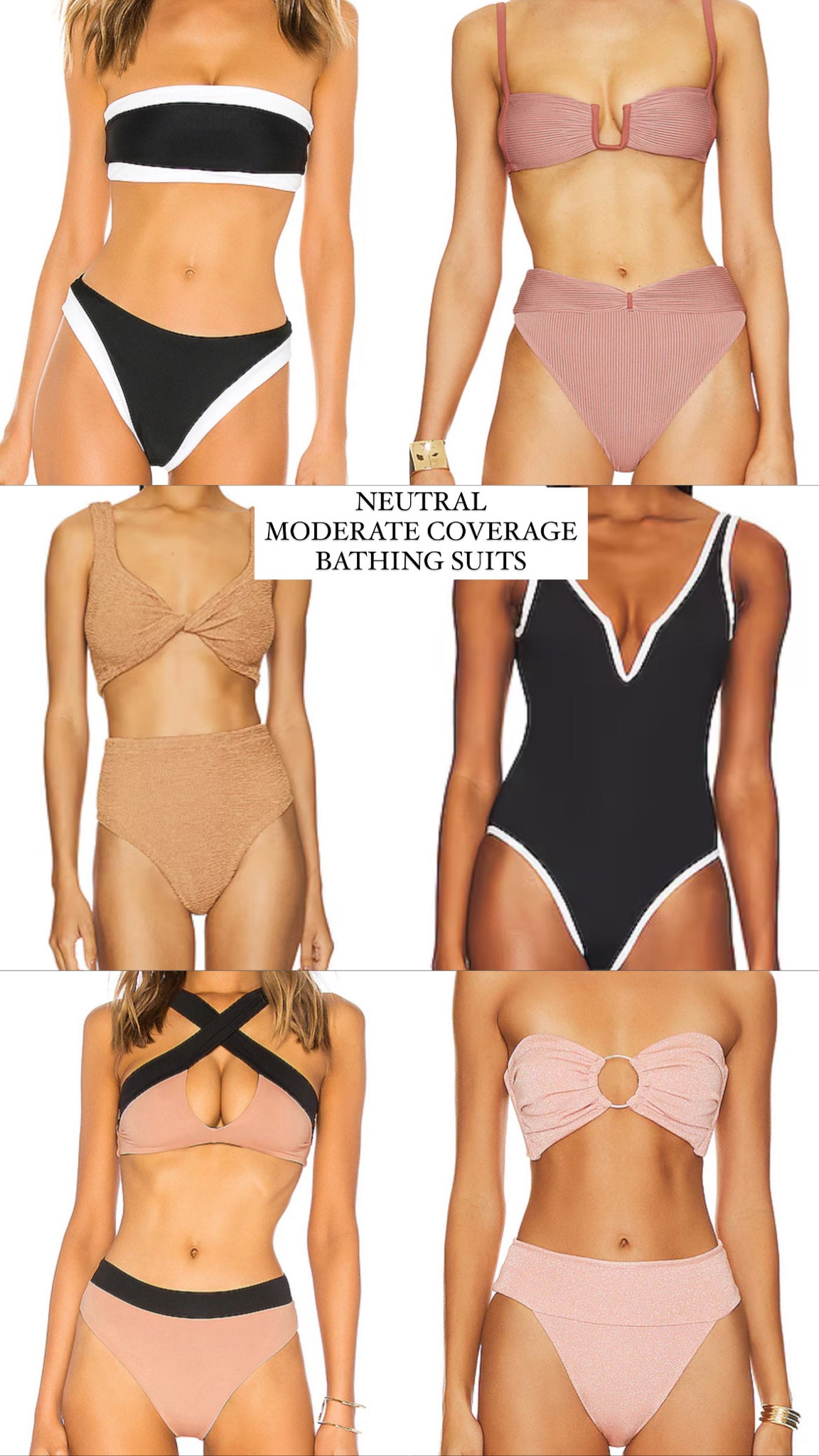 Revolve picks; neutral colored bathing suits with moderate coverage ☀️

#LTKSeasonal #LTKTravel #LTKStyleTip