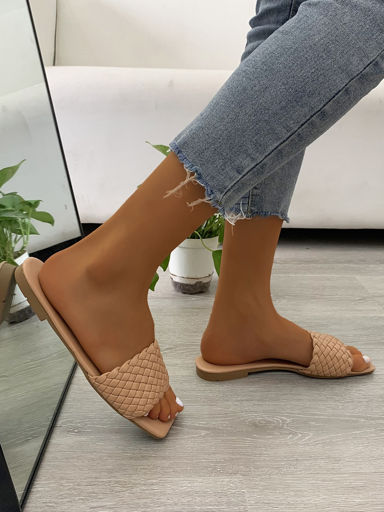 Minimalist Braided Design Slide Sandals | SHEIN