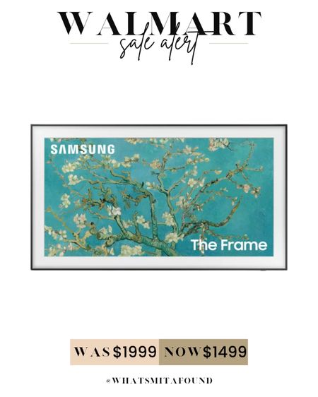 Save big on the viral Samsung Frame TV! The 65” TV is $500 off at Walmart and going fast. Samsung Frame TV, Samsung Frame TV sale, Samsung frame tv on sale, frame tv sale, frame tv on sale, photo TV, photo TV on sale, framed TV, framed TV on sale, TV on sale, TV sale, LED TV sale, LED TV on sale, trendy frame TV, coral Frame TV

#LTKstyletip #LTKsalealert #LTKhome