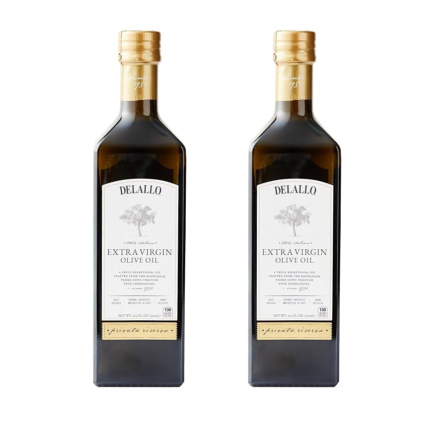 DeLallo Private Reserve Extra Virgin Olive Oil, 16.9 oz Bottle, (2 Pack), Made in Italy, Cold Pre... | Amazon (US)
