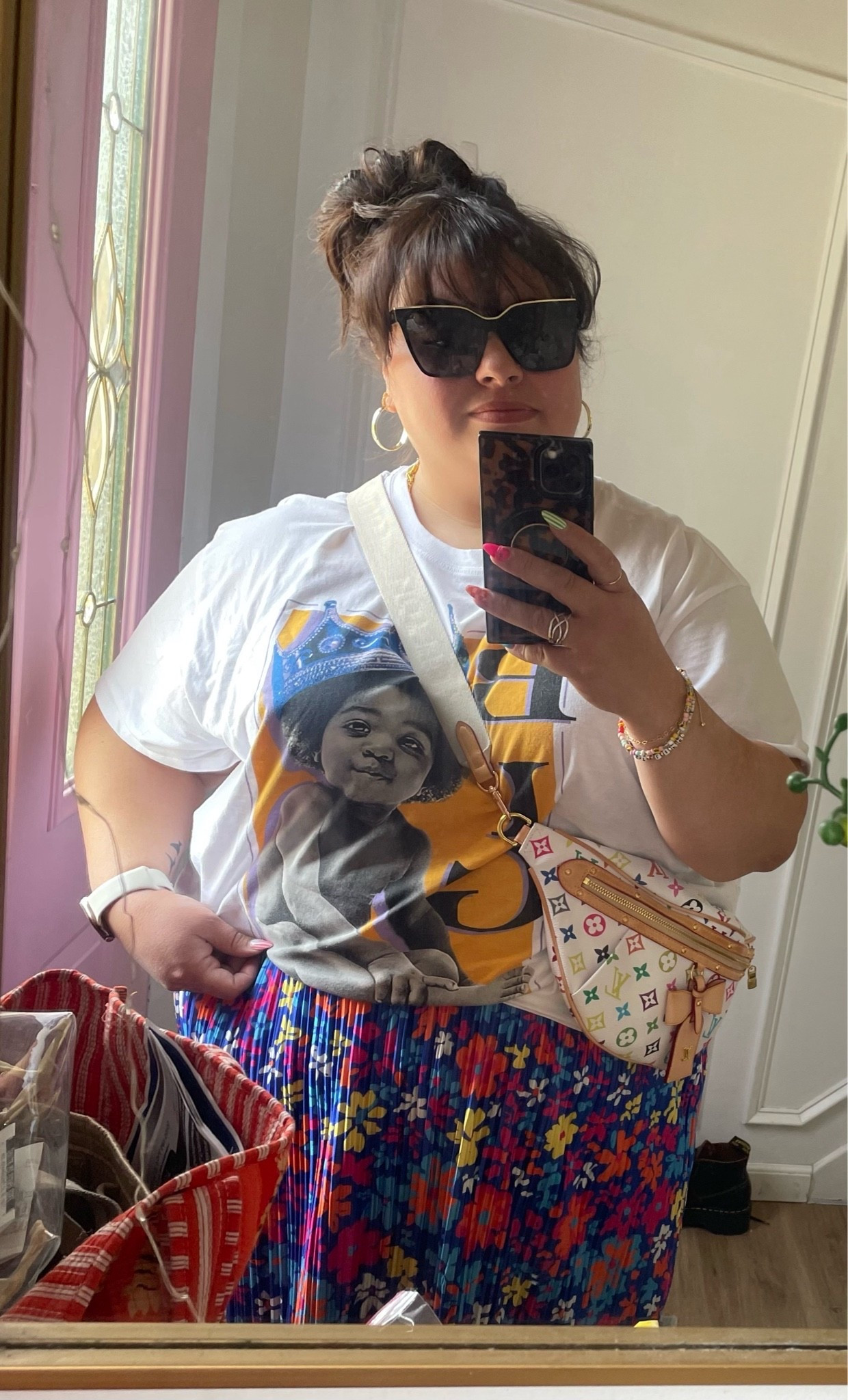 Super comfy plisse maxi skirt with a  graphic tee.

#LTKOver40 #LTKPlusSize #LTKootd