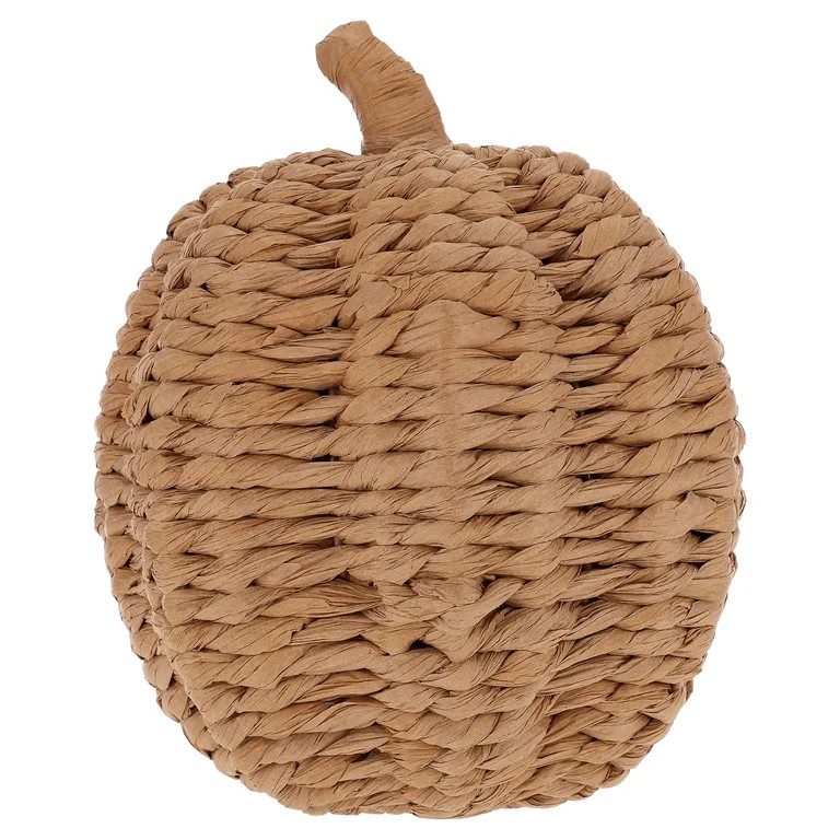 Medium Woven Pumpkin Tabletop Decoration, Brown, 9.5", Fall by Way To Celebrate | Walmart (US)