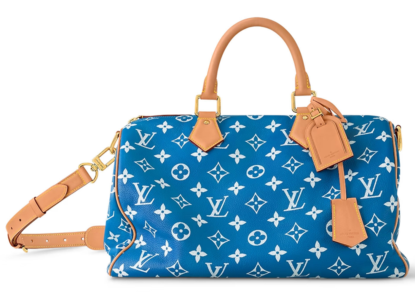 Men's Louis Vuitton Speedy P9 Bandoulière 40 Monogram Leather in Blue | StockX
