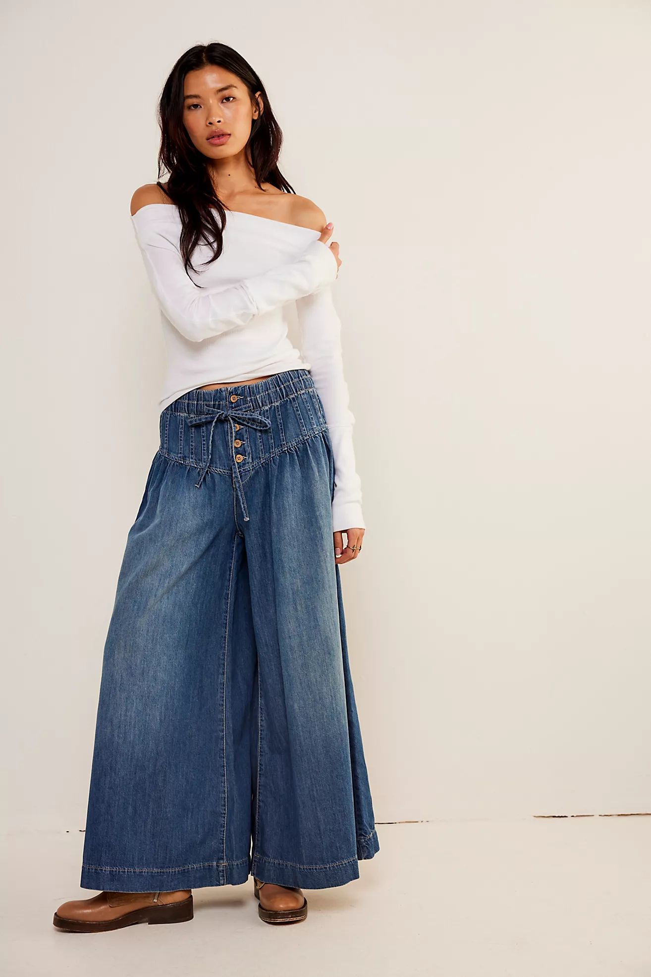We The Free Forget Me Knot Pull-On Jeans | Free People (Global - UK&FR Excluded)