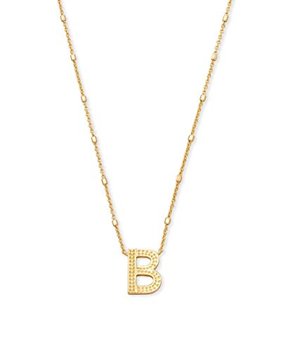 Kendra Scott Letter B Pendant Necklace for Women, Fashion Jewelry, 14k Gold-Plated Brass, Gold Metal, Letter B | Amazon (US)