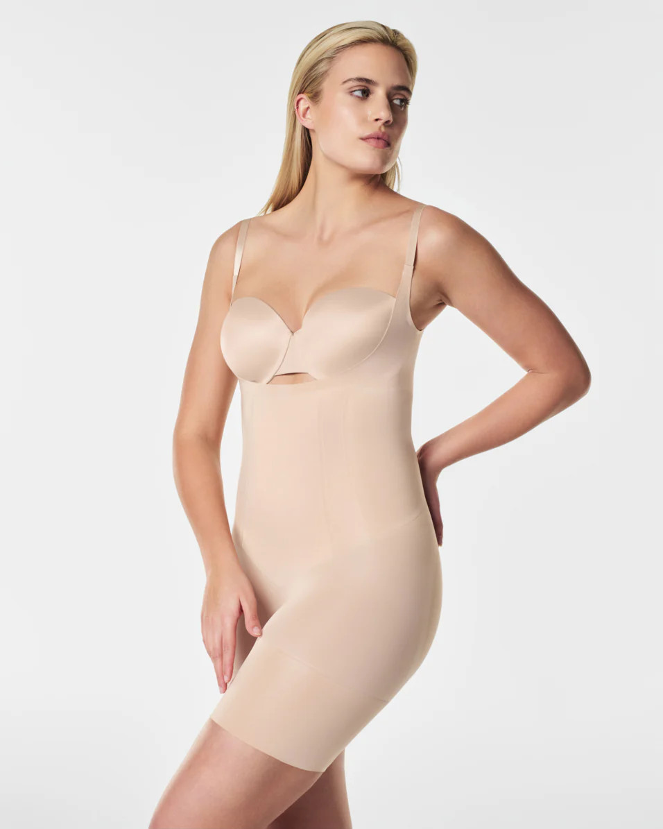 SPANXsculpt™ OnCore Open-Bust Mid-Thigh Bodysuit | Spanx