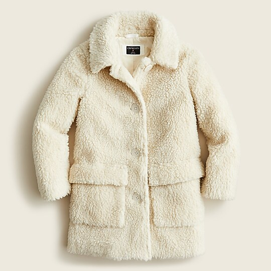 Girls' teddy sherpa coat | J. Crew US