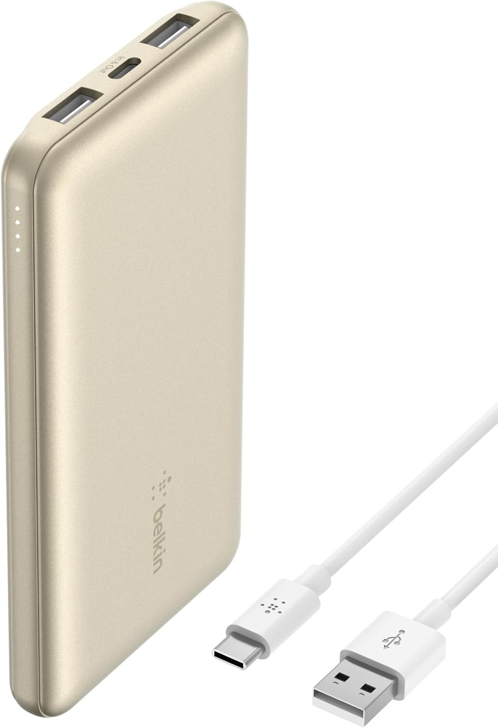 Belkin Portable Charger, USB-C Power Bank 10k w/ 1 USB-C Port and 2 USB-A Ports with USB-A to USB... | Amazon (US)