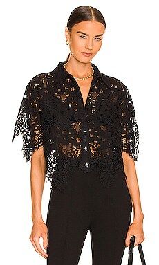 L'Academie Calla Lace Top in Black from Revolve.com | Revolve Clothing (Global)