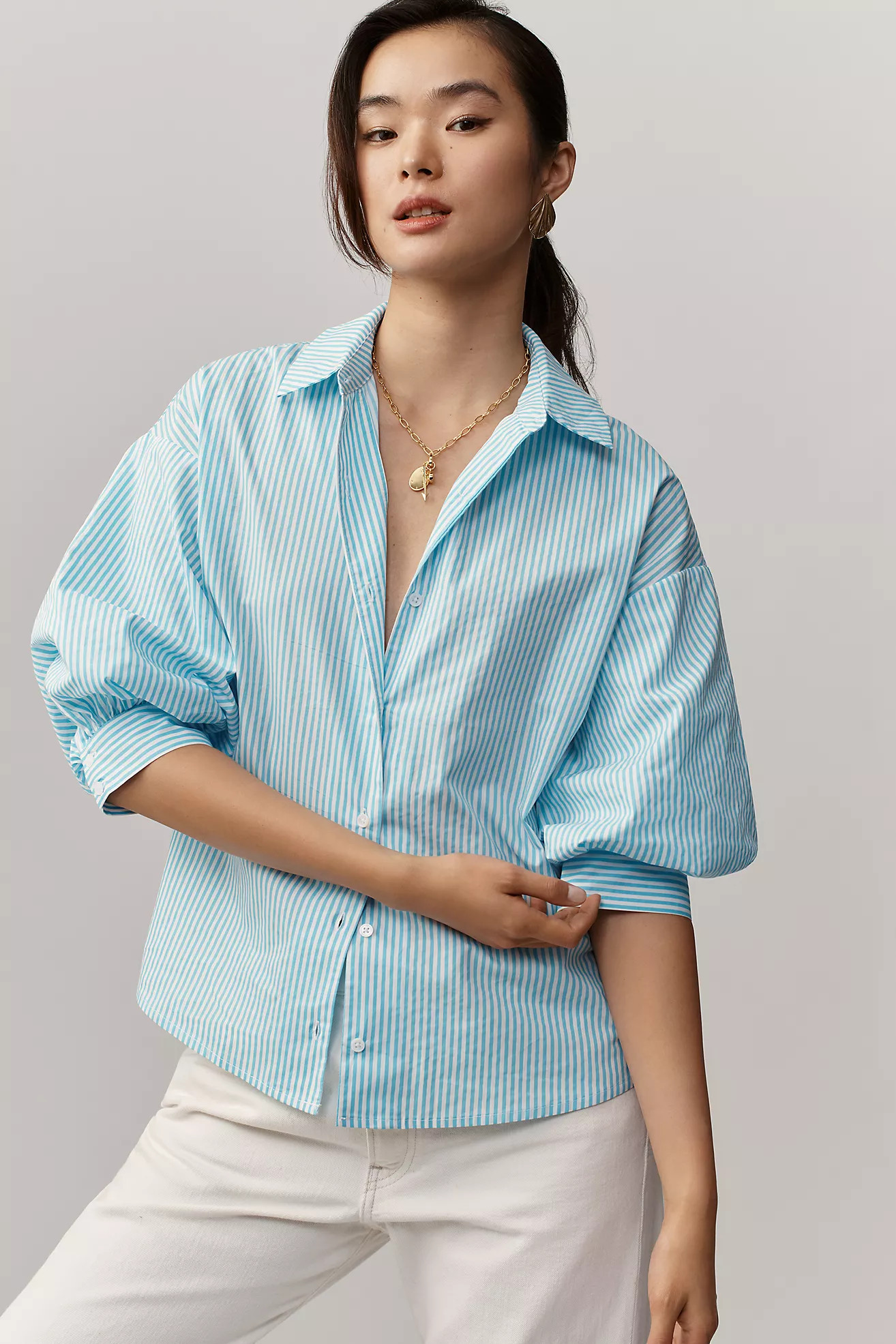 English Factory Striped Buttondown Shirt | Anthropologie (US)