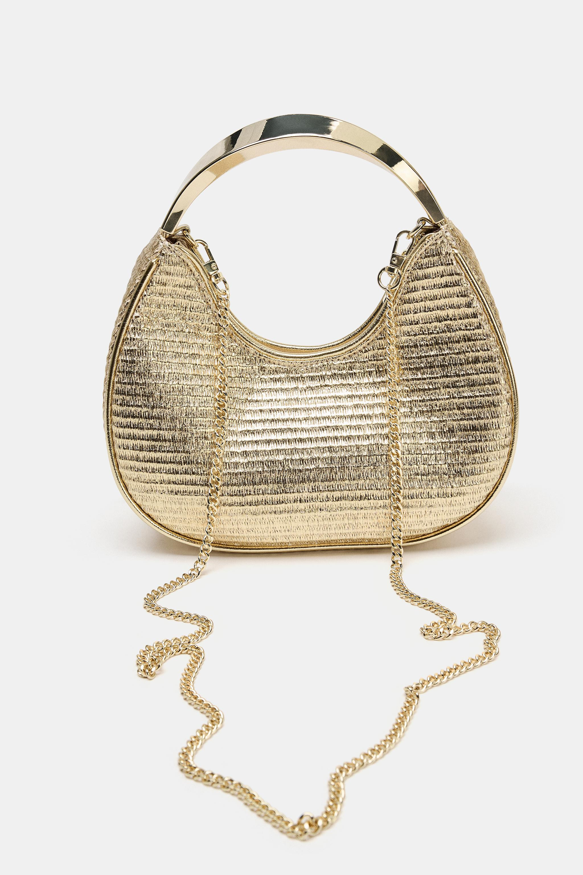 BAG WITH METALLIC HANDLE DETAIL | Zara US
