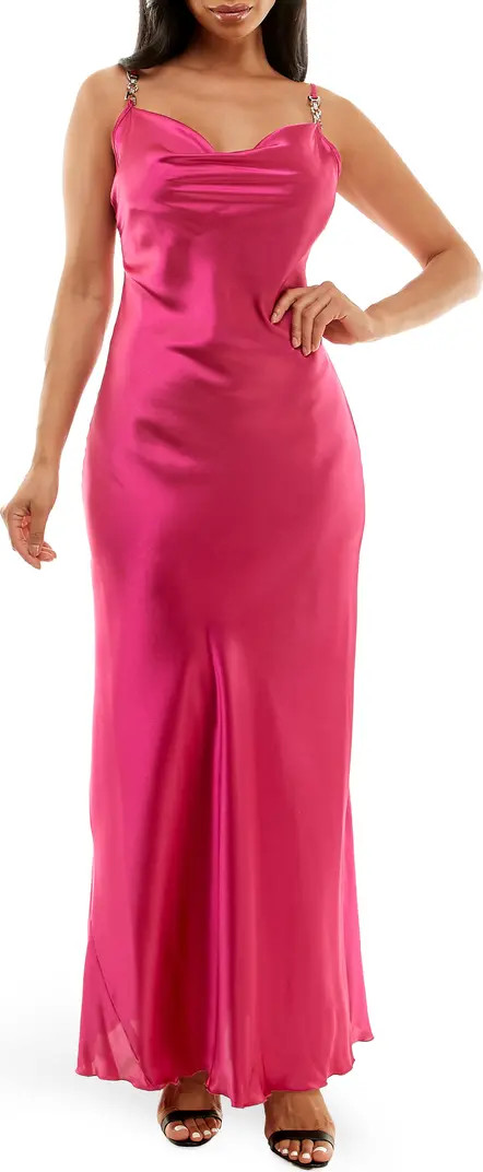 Jump Apparel Solid Long Satin Slip Dress | Nordstromrack | Nordstrom Rack