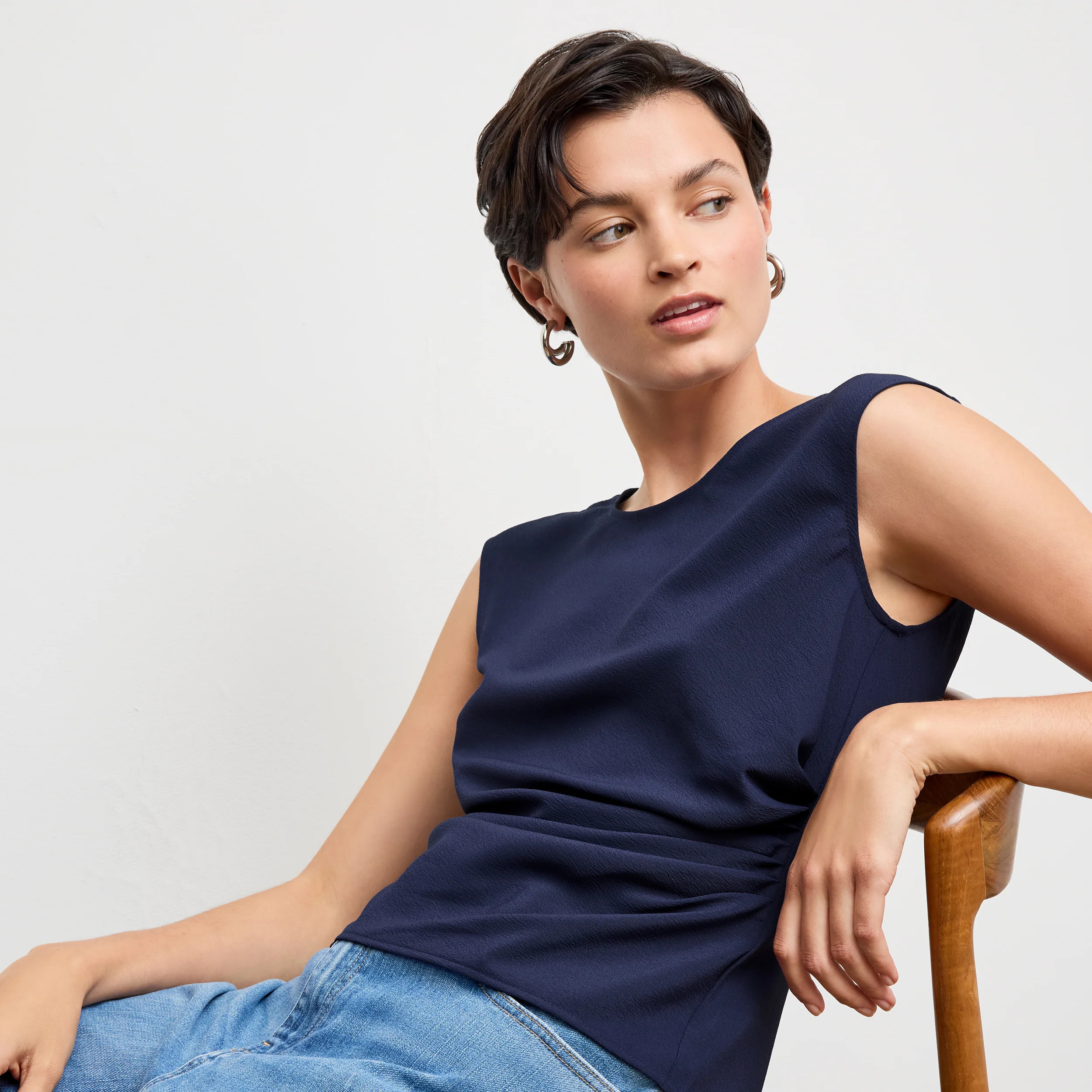 Brooke Definition Top - Eco Soft Wave :: Soft Navy | MM LaFleur