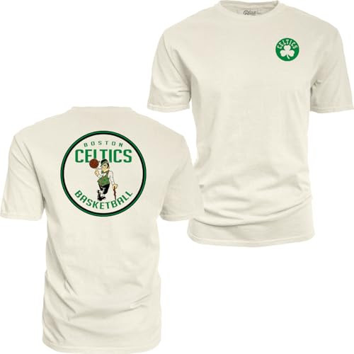 Boston Celtics NBA Officially Licensed T-Shirt Ringspun Front/Back Ivory, Large | Amazon (US)