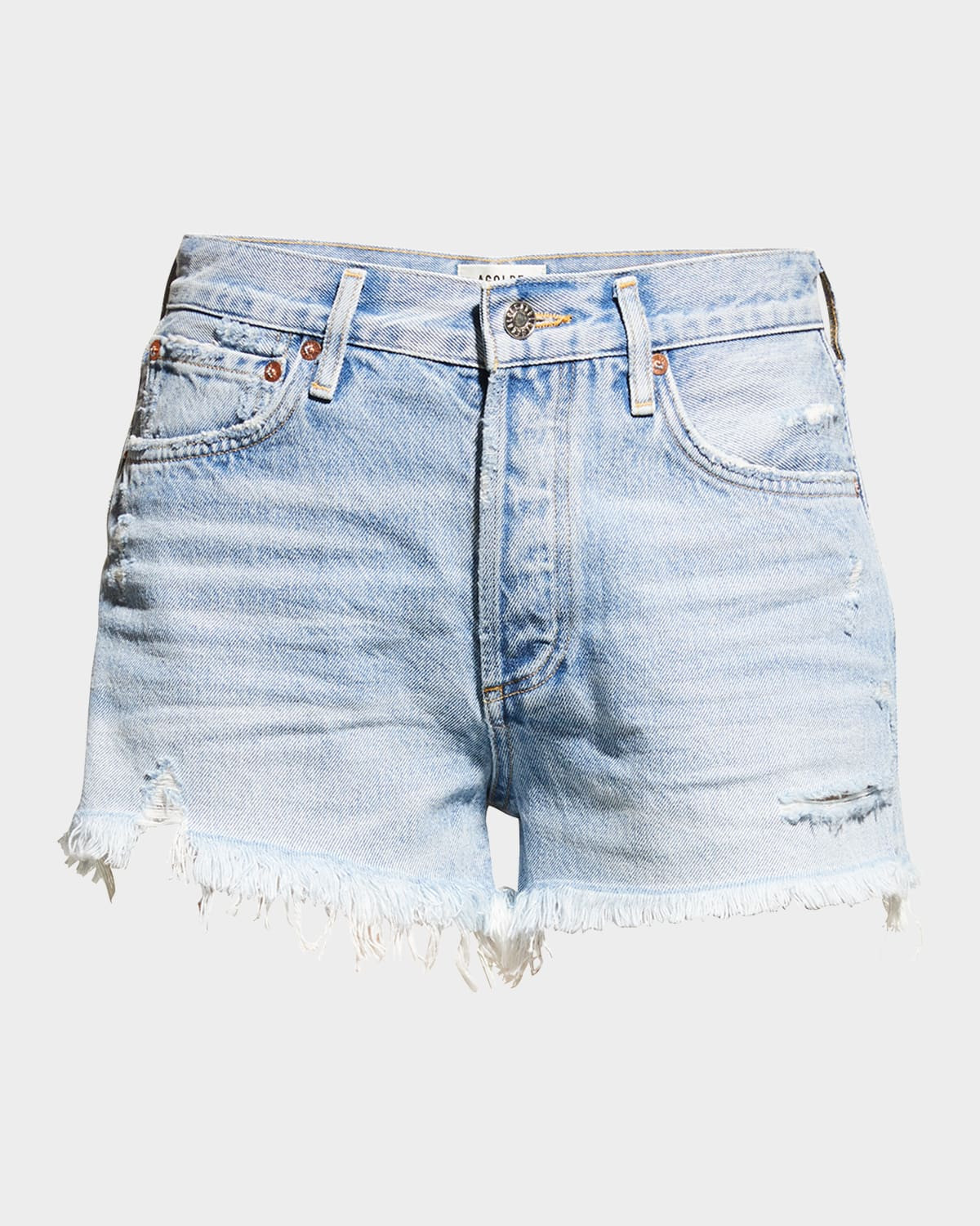 Parker Vintage Frayed-Hem Denim Shorts | Neiman Marcus