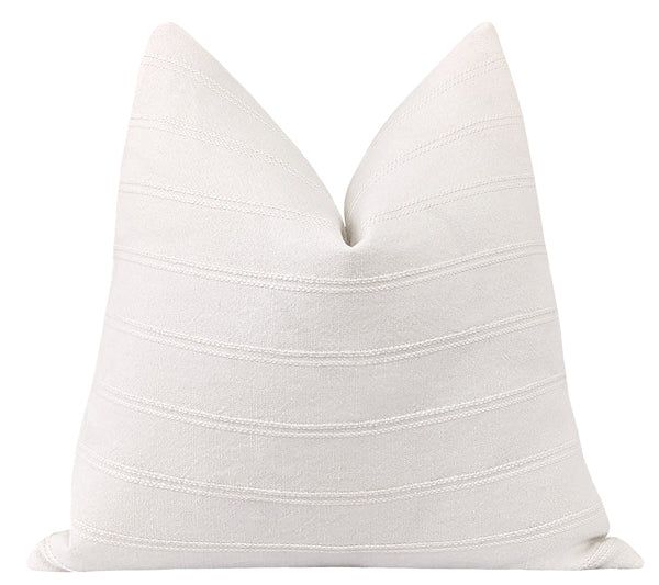 Victoria Ivory Stripe Pillow | Land of Pillows